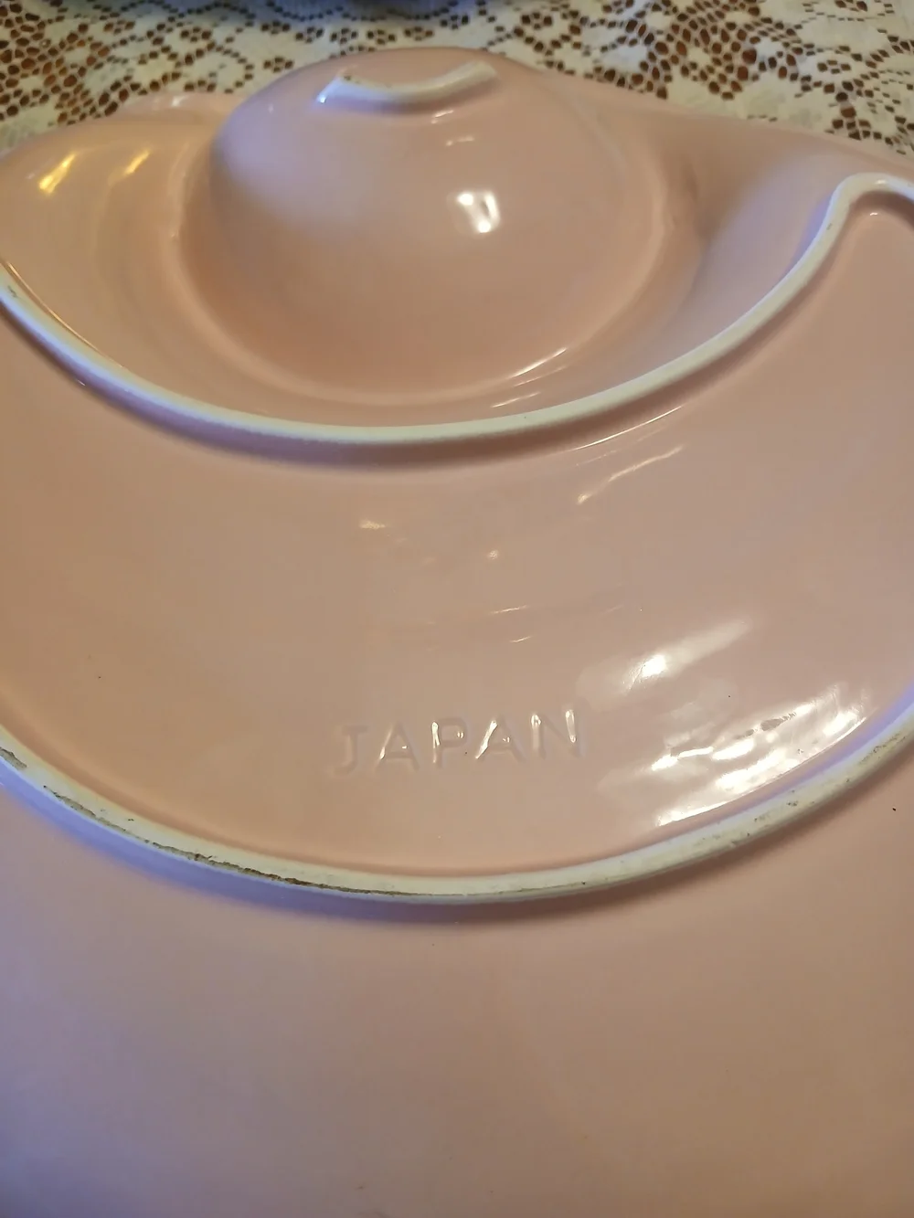 Pastel Pink Ceramic Clam Shell Serving Platter